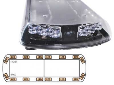 VANTAGE 1219MM 16XLED 12V R65 ICAO DZELTENS . 12-10039-AWI OE 