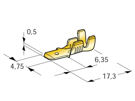 SAVIENOTĀJA FASTON 4,75x0,5 0,3-1mm2 1301417 OE 