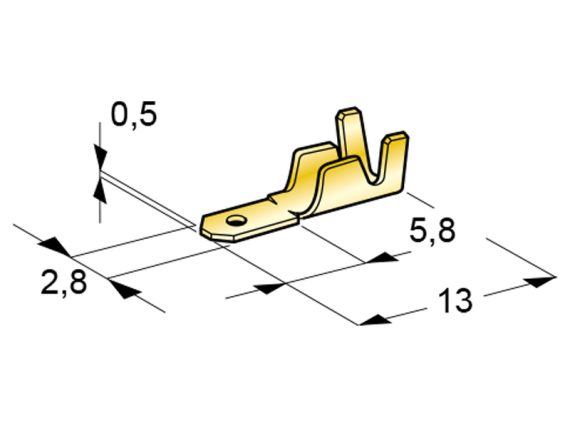 SAVIENOTĀJS FASTON 2.8X0.5 0.5-1mm2 1301418 OE 