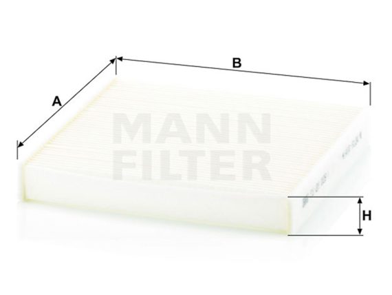 Filter, interior air 1482-CU22029 OE 500042992