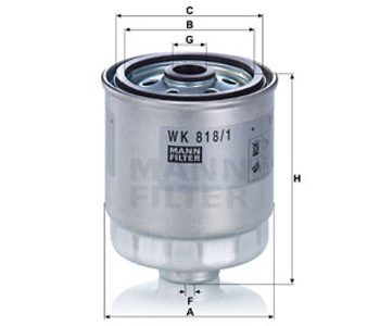 Degvielas filtrs MANN 31922-17400 — 1482-WK8181