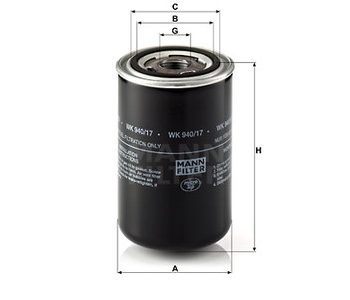 Degvielas filtrs MANN 1482-WK94017