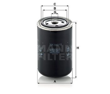 Degvielas filtrs MANN 0011377610 — 1482-WK94019