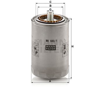 Degvielas filtrs MANN 0010920201 — 1482-WK9431