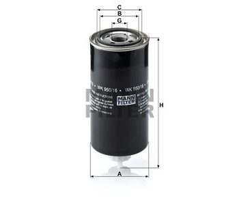Degvielas filtrs MANN 1055915M1 — 1482-WK95016X