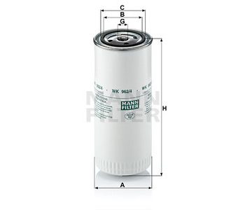 Degvielas filtrs MANN 0006572881 — 1482-WK9624