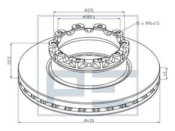 1497-06680300A_001.JPG Brake disk SAF B9-22 22.5 1497-06680300A OE 04079001700
