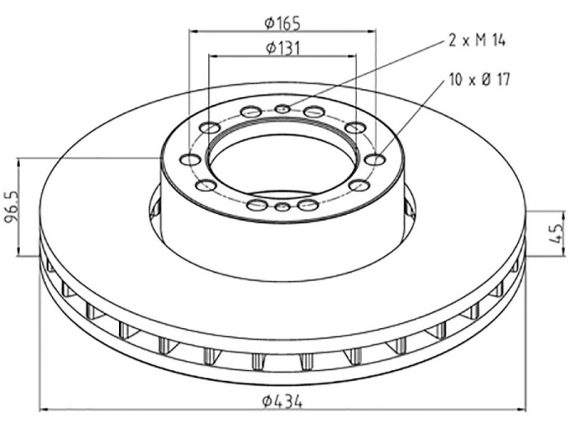 PE JARRULEVY 434MM RENAULT/SISU ETU 8T 1497-25602800A OE 256.028-00A