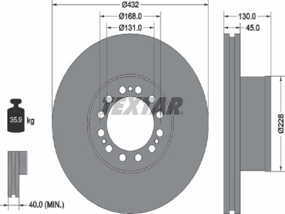 Brake disk Man 1497-93087200 OE 81508030023