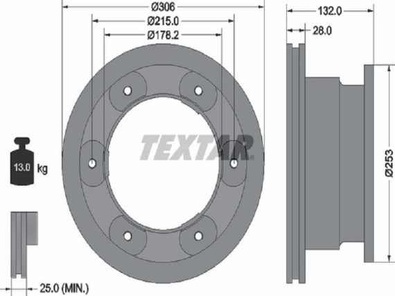 Brake disk Iveco Daily 1497-93177703 OE 2996049