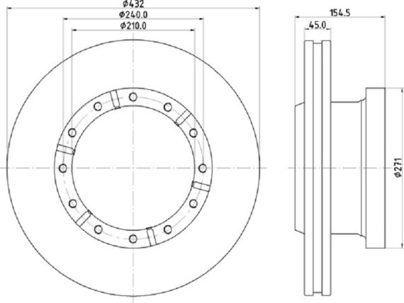 BREMŽU DISKS  Iveco Stralis 1497-CVD668 OE 2995812