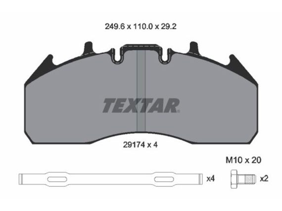 1498-2917401_002.JPG Bremžu kluču komplekts, TEXTAR VOLVO FH/FM, RVI T3032, VOLVO K-A PALA 20526568 1498-2917401 OE 20526568