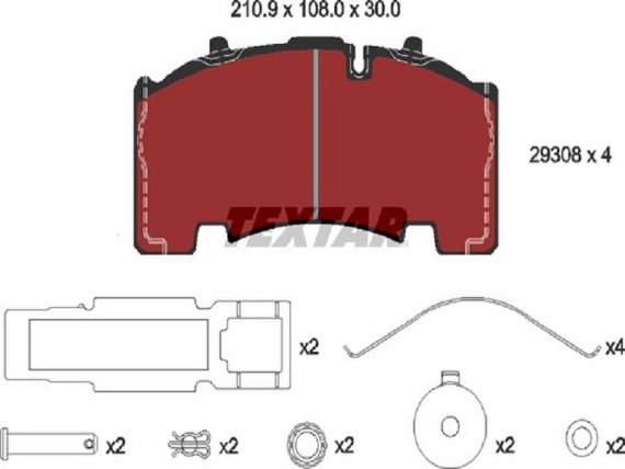 Brake pads BPW 1498-2930801 OE 0509290060