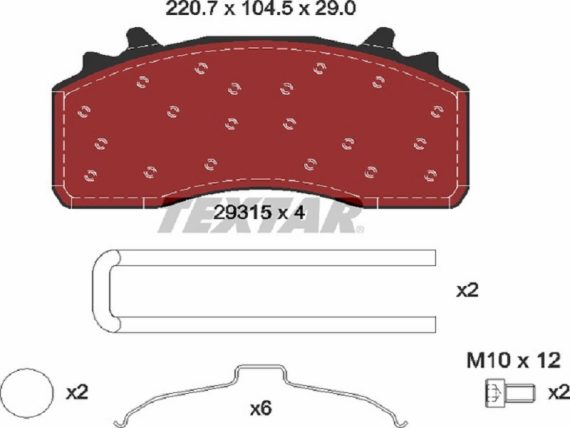 Brake pads MB MP4/5 1498-2931501 OE 0084206320