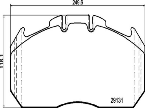 Brake pads Man/Renault/Sisu/Ror 1498-CVP088K OE 0000503136113