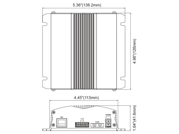 1603-1500690_002.JPG Sirēnas pastiprinātājs ar mikrofonu S007, 100W 12-24V 11Ω, 1603-1500690 1603-1500690 OE