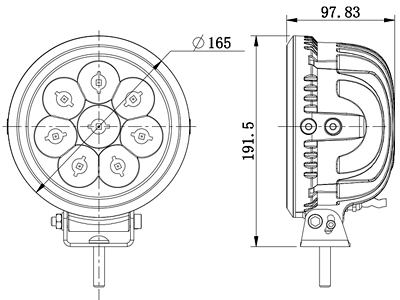 LED 10-36V 80W 7200Lm 1603-300349 OE 