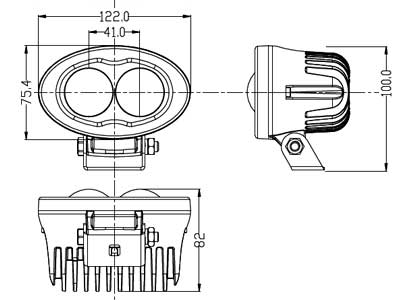 LED BRĪDINĀJUMA GAISMA  9-110V 6W 1603-300355 OE 1603-300355