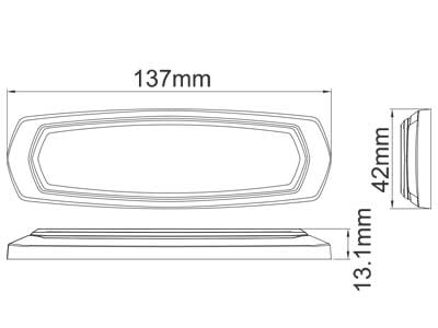 AXIXTECH SM6-D 6 + 6LED DUAL SARKANS / DZELTENS R65 (XR2 / XA2) 1603-300662 OE 