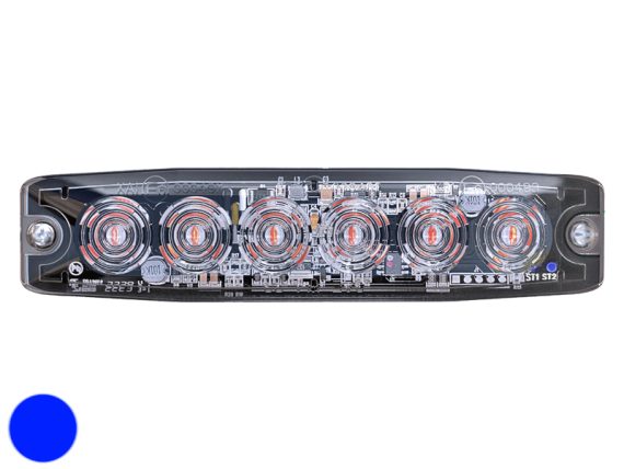 1603-300755_001.JPG Brīdinājuma gaisma LED zila 12-24VDC 6 LED R65 CLASS1 1603-300755 OE