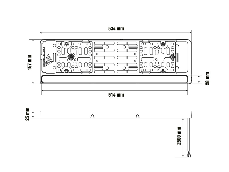 License plate light 1603-300785 OE 