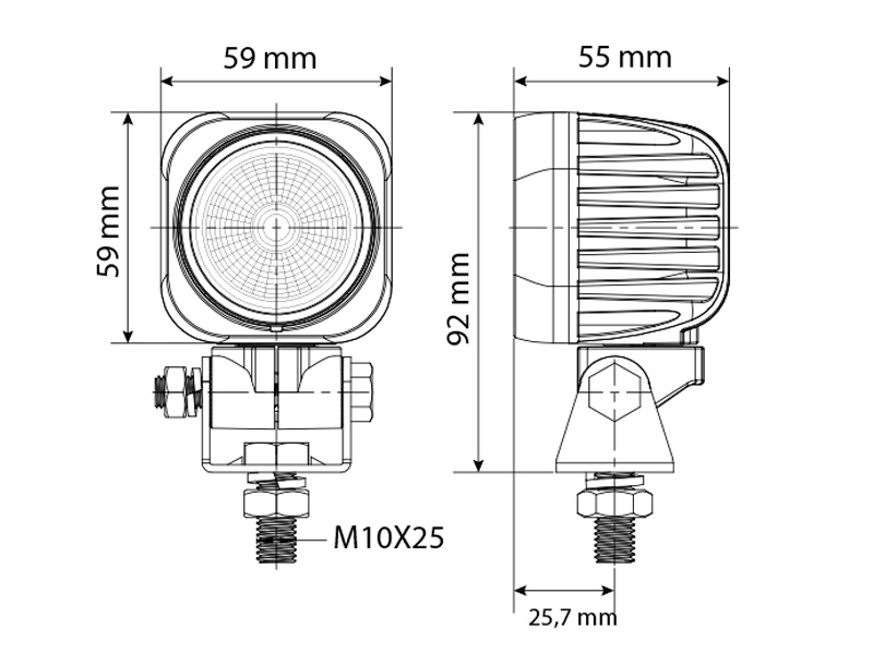 Led work light 20W 1603-300799 OE 