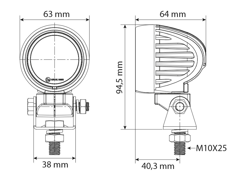 Led work light 20W 1603-300800 OE 