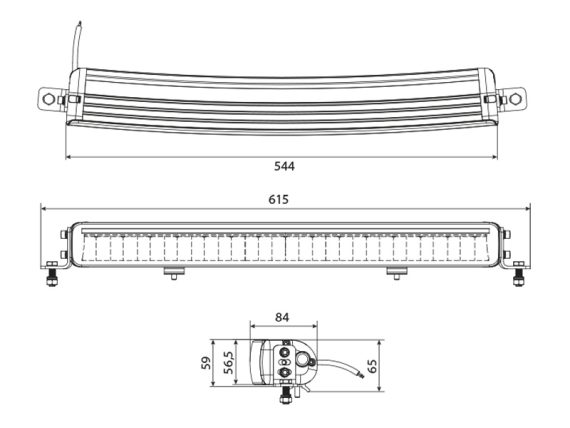 PAPILDUS LED TĀLĀS GAISMA W-LIGHT COMBER 2 543 MM 13800LM 1605-NS3848 OE 