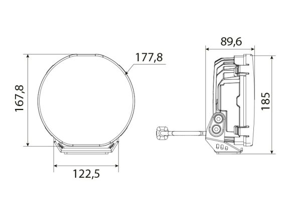 W-LIGHT Fury 7" LED papildlukturis ar brīdinājuma gaismu 1605-NS3874 OE 