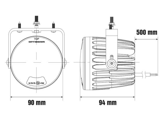 LED miglas lukturis OPTIBEAM FOG RIDER 1605-NS406 OE 