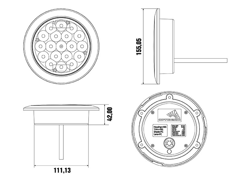 LED-Rear light 1608-3201 OE 
