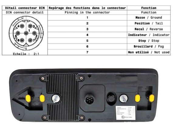 1608-5122_003.JPG Aizmugurējais lukturis LED, AMP 1.5 7 kontakti 1608-5122 OE