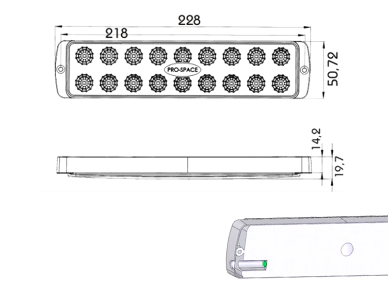 LED interior light, ADR 1608-6781 OE 
