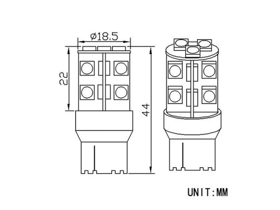 LED AUTO SPULDZE 12V T20 6000k 2gb. 1608-87409 OE 