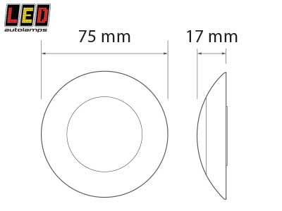 LED IEKŠĒJA APGAISMOJUMS  12V  75X17MM 1614-7524W OE 