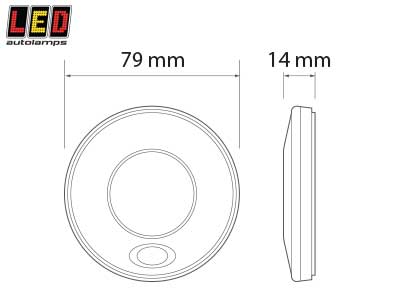 LED IEKŠĒJA APGAISMOJUMS  24V  79X14MM 1614-79SWR24 OE 