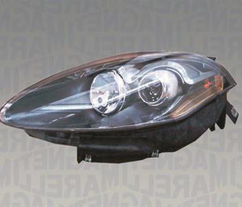 Priekšējais lukturis kreisais, 2x H7, melns rāmis, Fiat Croma — 1637-30248