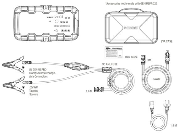 1700-GENPRO25_002.JPG NOCO GENIUS PRO 25 AKKULATURI 1700-GENPRO25 OE