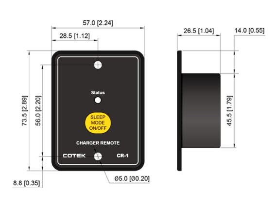 1702-104_003.JPG Tālvadības pults Cotek CX invertoriem CX-CR1, 1702-104 1702-104 OE
