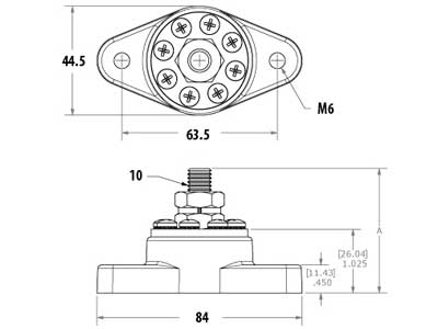 KABEĻA SKRUVE 10MM + 8 1790-2103 OE 