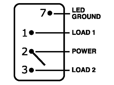 SLĒDZIS AR LED ON-OFF-ON MĒLNS 1790-8283 OE 