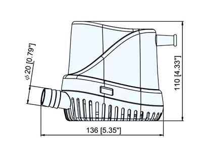 SATECES SŪKNIS 500GPH 1800-30605-12V OE 