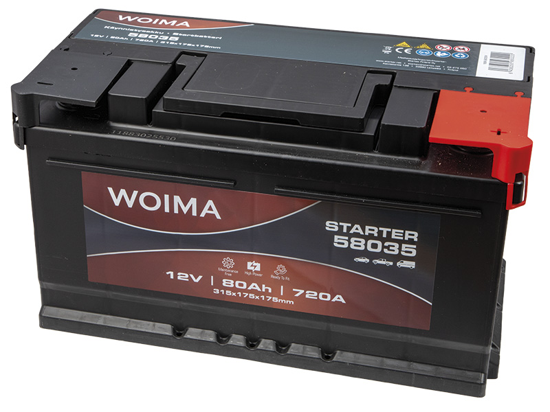Akumulators Woima SMF 80Ah 720A 12V 315x175x175 mm 1806-58035W OE 000915105AG