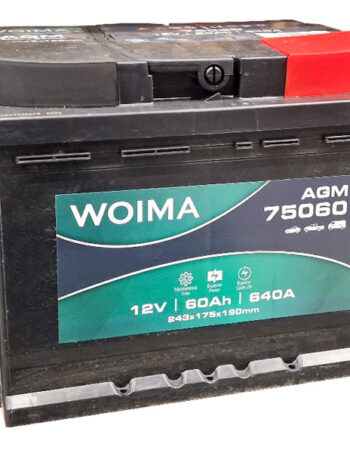Akumulators AGM Woima 60Ah 640A EN 243x175x190 mm - 1806-75060W