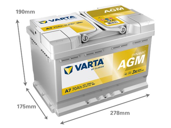 1820-A7_002.JPG Battery AGM 70Ah 1820-A7 OE 000915105CC