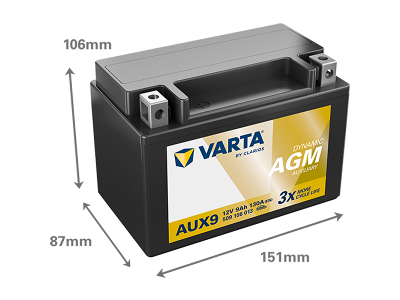 Battery AGM 9Ah 1820-AUX9 OE 31296300