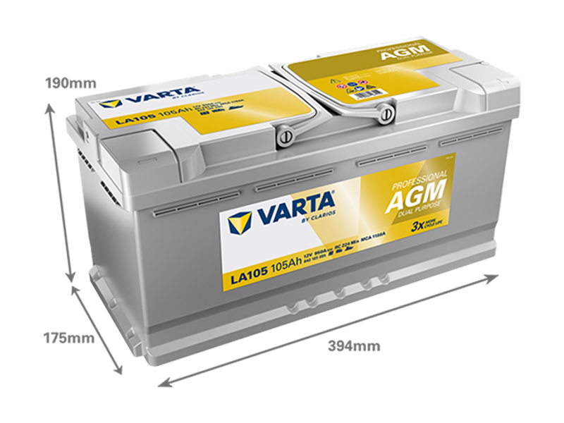Battery DP AGM 105Ah 1820-LA105 OE 