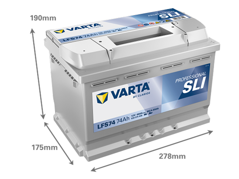 Battery 74Ah 1820-LFS74 OE X991451000400