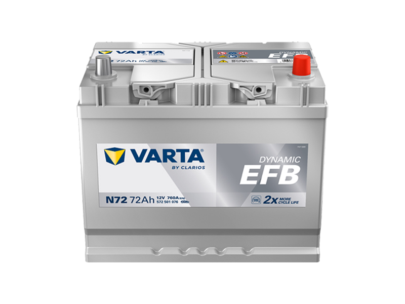 Battery EFB 72Ah 1820-N72 OE 24410-1VA0A