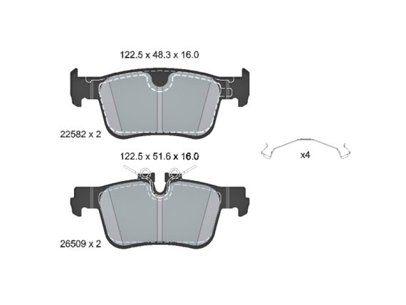 2258201_001.JPG Brake Pad Set 2258201 OE 32287430
